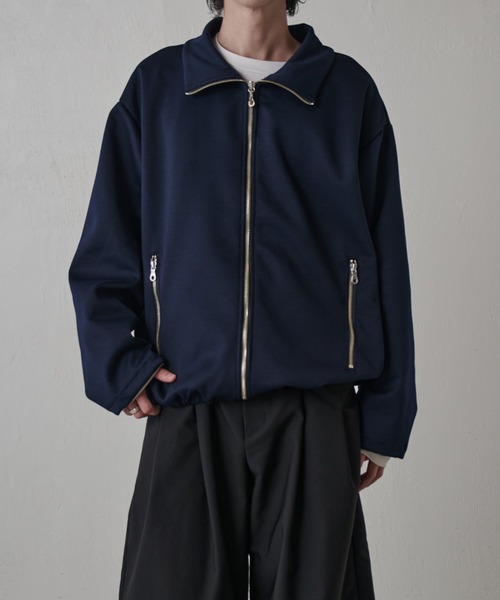 Lui's（ルイス）の「リラックス スタンドブルゾン（スウェット・メンズ・グレー/ブラック/ネイビー/ライトグレー・S/M）」の17枚目の写真