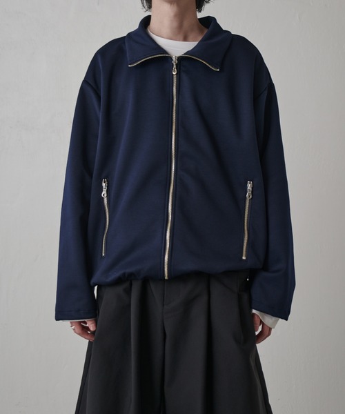 Lui's（ルイス）の「リラックス スタンドブルゾン（スウェット・メンズ・グレー/ブラック/ネイビー/ライトグレー・S/M）」の16枚目の写真