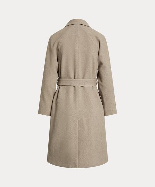 セール】ベルテッド ウールブレンド ヘリンボーン コート（その他