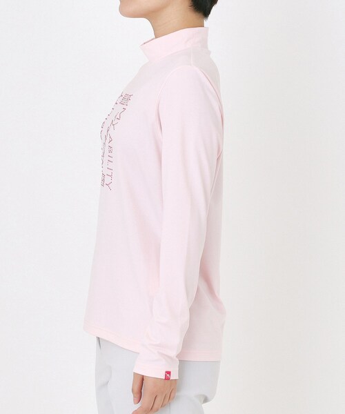 adabat(アダバット)の「【UVカット】ドットロゴプリントモックネックプルオーバー(Tシャツ/カットソー・レディース・ホワイト/ピンク/ネイビー・38/40/42)」の18枚目の写真