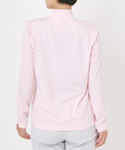 adabat(アダバット)の「【UVカット】ドットロゴプリントモックネックプルオーバー(Tシャツ/カットソー・レディース・ホワイト/ピンク/ネイビー・38/40/42)」の9枚目の写真