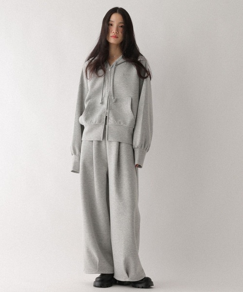 Heather(ヘザー)の「ポンチタックワイドパンツ 642185(スウェットパンツ・レディース・グレー/オートミール・FREE)」の10枚目の写真