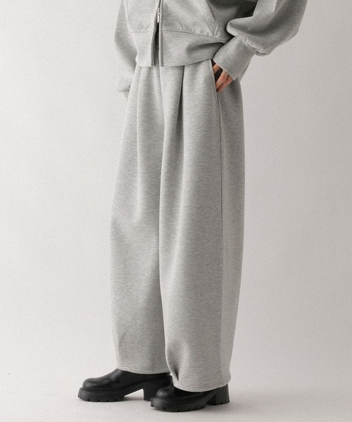 Heather(ヘザー)の「ポンチタックワイドパンツ 642185(スウェットパンツ・レディース・グレー/オートミール・FREE)」の11枚目の写真
