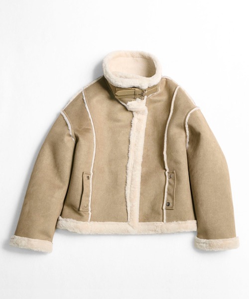 CALIFORNIA OUTFITTERS（カリフォルニア アウトフィッターズ）の「12D66 [ショート丈]ムートンライク ボアジャケット（その他アウター・メンズ・ブラウン/ベージュ・FREE）」の3枚目の写真