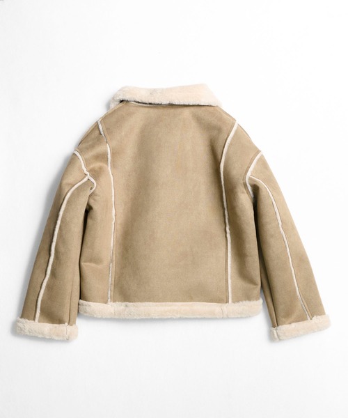 CALIFORNIA OUTFITTERS（カリフォルニア アウトフィッターズ）の「12D66 [ショート丈]ムートンライク ボアジャケット（その他アウター・メンズ・ブラウン/ベージュ・FREE）」の4枚目の写真