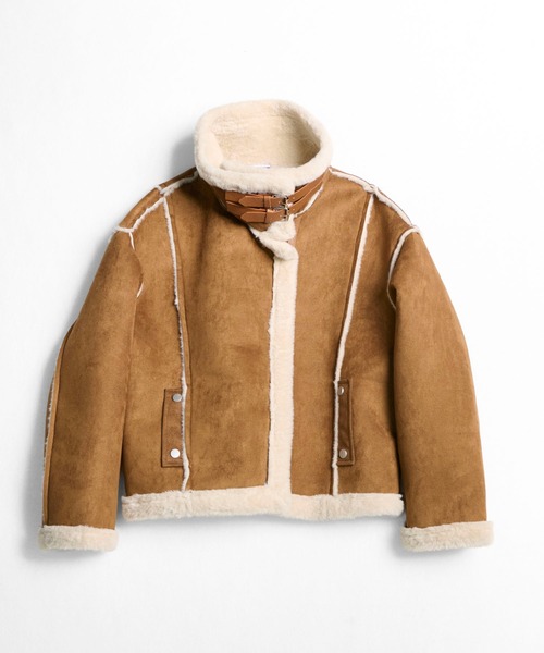 CALIFORNIA OUTFITTERS（カリフォルニア アウトフィッターズ）の「12D66 [ショート丈]ムートンライク ボアジャケット（その他アウター・メンズ・ブラウン/ベージュ・FREE）」の5枚目の写真