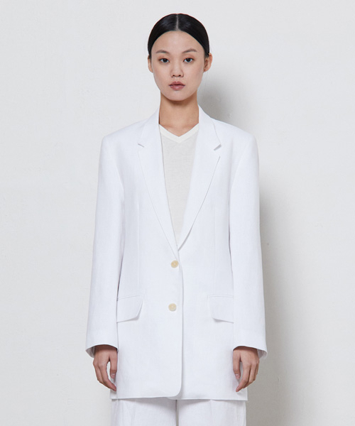 RIDIFI(リディフィ)の「LINEN FABRIC JACKET_WHITE(テーラードジャケット・レディース・その他・SMALL/MEDIUM)」の2枚目の写真