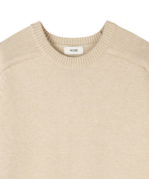 NOISE(ノイズ)の「エッセンシャルラウンドクロップニット - ベージュ(ニット/セーター・レディース・その他・MEDIUM/LARGE/X-LARGE)」の4枚目の写真