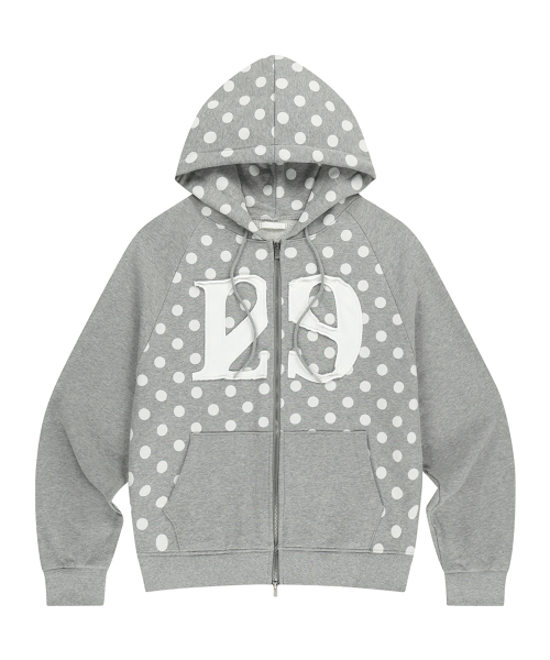 ILLIGO（イリゴ）の「129 ロゴパッチ フードパーカー ジップアップ ドット メランジ（パーカー・レディース・その他・SMALL/MEDIUM/LARGE）」の3枚目の写真