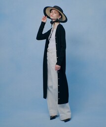 【LOULOU WILLOUGHBY】カノコワイドボーダーカーデワンピース