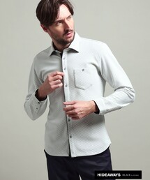 HIDEAWAYS NICOLE | 【HIDEAWAYS BLACK】ブライトタックバイヤスレギュラーカラーシャツ(シャツ/ブラウス)