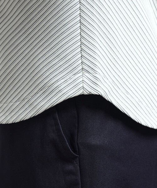 HIDEAWAYS NICOLE（ハイダウェイニコル）の「【HIDEAWAYS BLACK】ブライトタックバイヤスレギュラーカラーシャツ（シャツ/ブラウス・メンズ・ブラック/ホワイト・M/L/XL）」の14枚目の写真