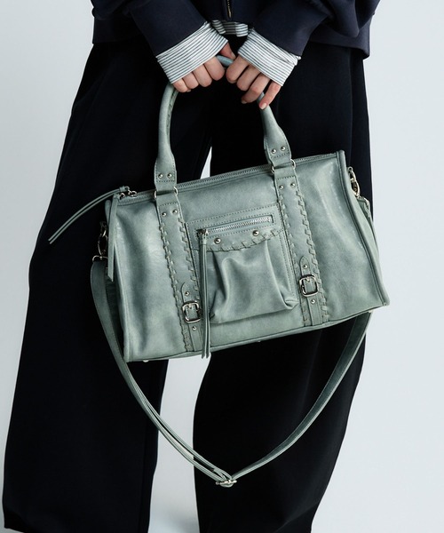 JEANASIS(ジーナシス)の「アンティークステッチボストン/646442(ボストンバッグ・レディース・ブラウン系その他/ブラック/ブルー系その他・FREE)」の3枚目の写真