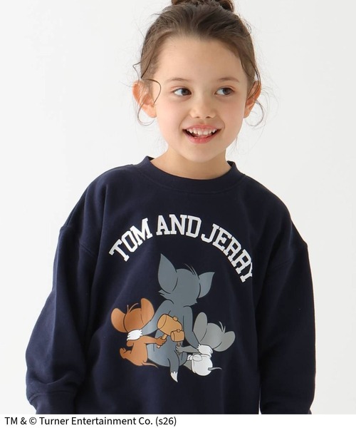 Tom＆Jerry（トムアンドジェリー）の「TOM and JERRY/スウェット/T/625164（スウェット・キッズ・ネイビー/ライトグレー/ライトピンク・120cm/100cm/110cm）」の6枚目の写真