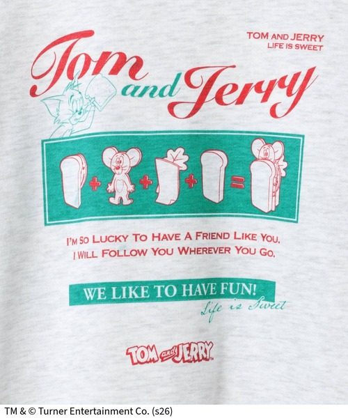 Tom＆Jerry（トムアンドジェリー）の「TOM and JERRY/スウェット/T/625164（スウェット・キッズ・ネイビー/ライトグレー/ライトピンク・120cm/100cm/110cm）」の7枚目の写真
