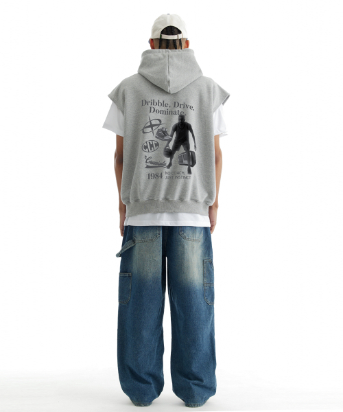CREAM SODA LAB（クリームソーダラボ）の「1984 ドミネート ノースリーブフードパーカー グレー（Tシャツ/カットソー・レディース・グレー・FREE）」の2枚目の写真