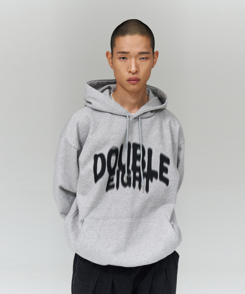 DOUBLE EIGHT（ダブルエイト）の「スプレーロゴフードパーカー（グレー）（パーカー・メンズ・グレー・FREE）」の2枚目の写真