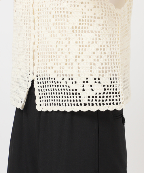 JOURNAL STANDARD（ジャーナルスタンダード）の「CROCHET VEST（ベスト・レディース・ブラック/ホワイト×ホワイト・FREE）」の22枚目の写真
