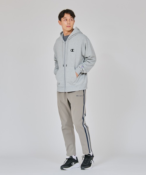 Champion（チャンピオン）の「【Champion/チャンピオン】メンズ スポーツ テックウィーブ テリー ジップフーデッドスウェットシャツ（スウェット・メンズ・ベージュ/ブラック/グレー・MEDIUM/X-LARGE/LARGE）」の8枚目の写真