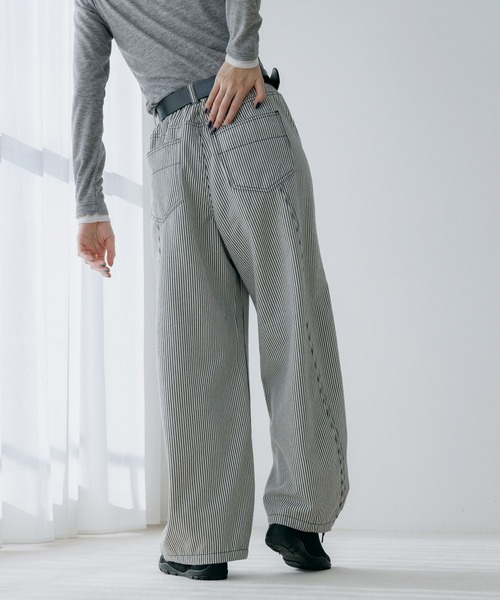 PAGEBOY（ページボーイ）の「タックヘムアソートデニム（デニムパンツ・レディース・ブルー/ブラック・FREE）」の5枚目の写真