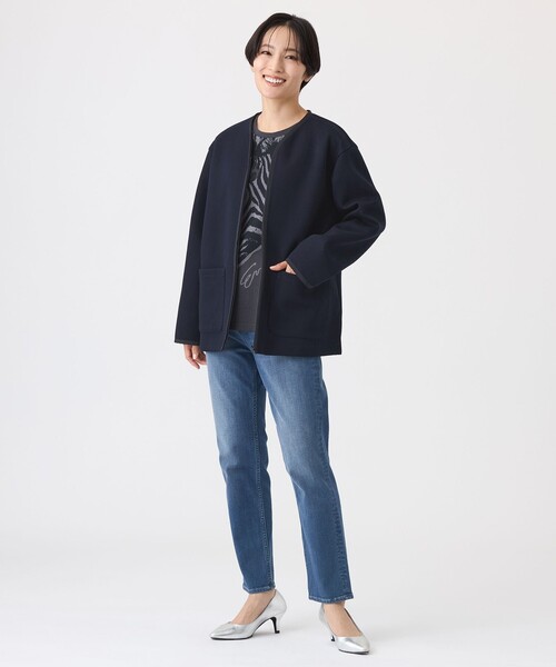 EVEX by KRIZIA(エヴェックスバイクリツィア)の「【L】【ウォッシャブル】ストレッチデニムパンツ(デニムパンツ・レディース・ダークネイビー・48/46/44)」の4枚目の写真