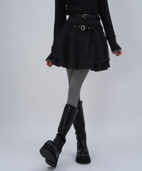 HARE（ハレ）の「レースバルーンミニスカート(HARE)（スカート・レディース・ホワイト/ブラック・FREE）」の19枚目の写真