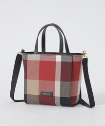 BLUE LABEL CRESTBRIDGE（ブルーレーベルクレストブリッジ）の「クレストブリッジチェックキャンバススクエアミニトート（ショルダーバッグ）」