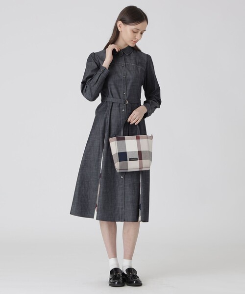 BLUE LABEL CRESTBRIDGE（ブルーレーベルクレストブリッジ）の「クレストブリッジチェックキャンバススクエアミニトート（ショルダーバッグ・レディース・レッド/ベージュ系その他・FREE）」の8枚目の写真