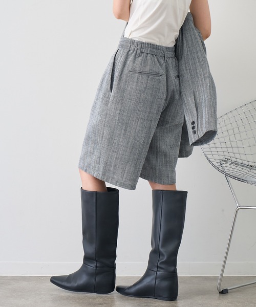 NOGLE(ノグル)の「【NOGLE/ノグル】リネンヘリンボーンショートパンツ(その他パンツ・レディース・ベージュ/ブラック・FREE)」の9枚目の写真