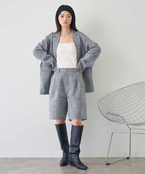 NOGLE(ノグル)の「【NOGLE/ノグル】リネンヘリンボーンショートパンツ(その他パンツ・レディース・ベージュ/ブラック・FREE)」の11枚目の写真