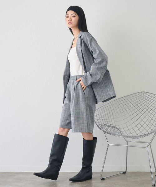 NOGLE(ノグル)の「【NOGLE/ノグル】リネンヘリンボーンショートパンツ(その他パンツ・レディース・ベージュ/ブラック・FREE)」の12枚目の写真