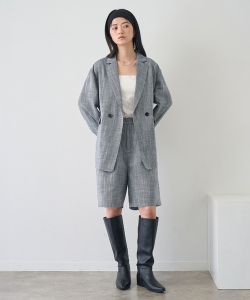 NOGLE(ノグル)の「【NOGLE/ノグル】リネンヘリンボーンショートパンツ(その他パンツ・レディース・ベージュ/ブラック・FREE)」の10枚目の写真