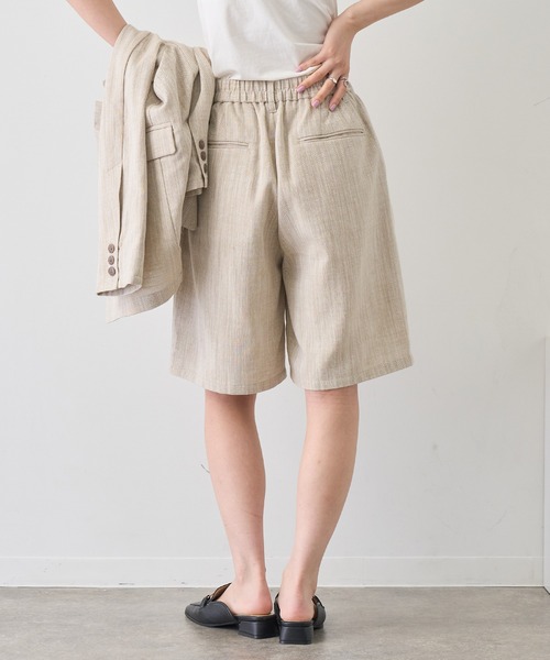 NOGLE(ノグル)の「【NOGLE/ノグル】リネンヘリンボーンショートパンツ(その他パンツ・レディース・ベージュ/ブラック・FREE)」の16枚目の写真