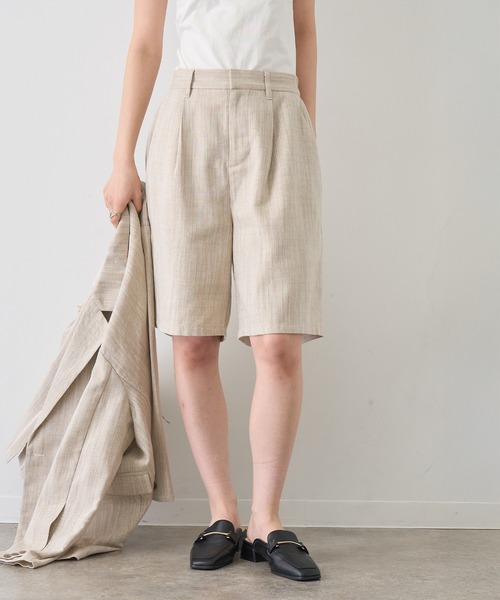 NOGLE(ノグル)の「【NOGLE/ノグル】リネンヘリンボーンショートパンツ(その他パンツ・レディース・ベージュ/ブラック・FREE)」の18枚目の写真