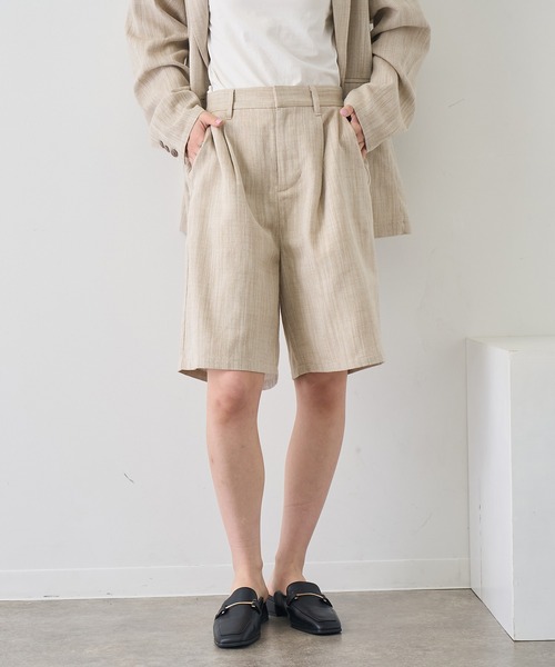 NOGLE(ノグル)の「【NOGLE/ノグル】リネンヘリンボーンショートパンツ(その他パンツ・レディース・ベージュ/ブラック・FREE)」の13枚目の写真