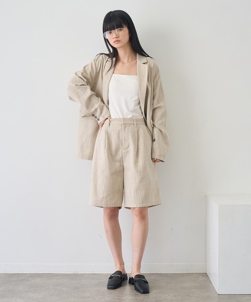 NOGLE(ノグル)の「【NOGLE/ノグル】リネンヘリンボーンショートパンツ(その他パンツ・レディース・ベージュ/ブラック・FREE)」の20枚目の写真
