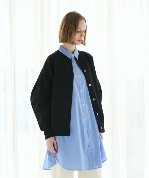 LA MARINE FRANCAISE（マリン フランセーズ）の「バレルアームカーディガン（カーディガン/ボレロ・レディース・グレー/ブラック・FREE）」の10枚目の写真