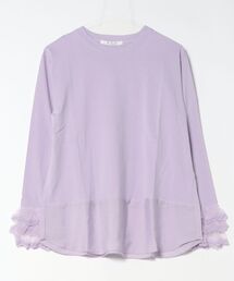 72／2サイロプレミアム天竺＋チュールレースインナーブラウス