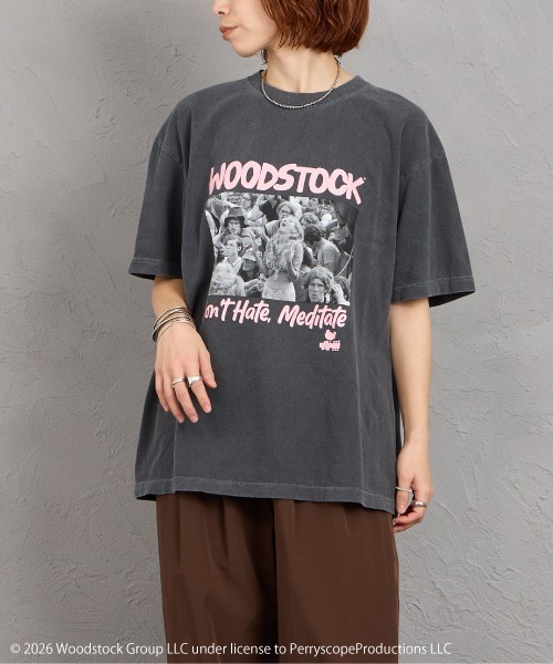 GOOD ROCK SPEED（グッドロックスピード）の「[GOOD ROCK SPEED/グッドロックスピード] 別注 WOODSTOCK ロックプリントTシャツ【追加】（Tシャツ/カットソー・レディース・チャコールグレー・XL/L/M）」の8枚目の写真