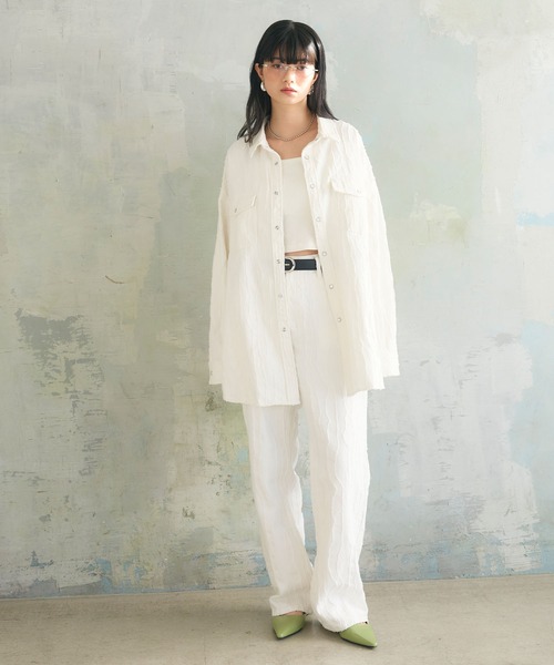 ELLEgirl(エルガール)の「フリンジジャガードシャツジャケット(シャツ/ブラウス・レディース・オフホワイト/ベージュ・FREE)」の19枚目の写真