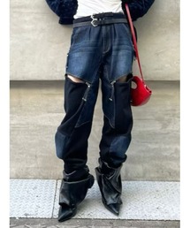 Desigual | パッチワークデニムパンツ(デニムパンツ)