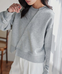 KOBE LETTUCE | アシンメトリースウェットカーディガン(スウェット)