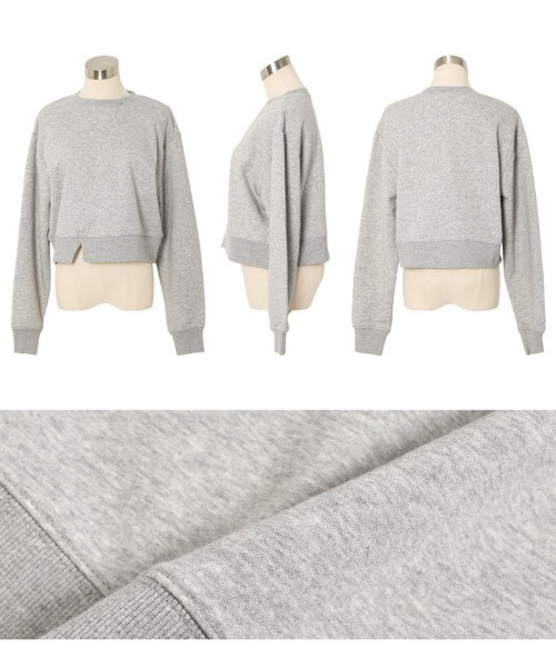 KOBE LETTUCE(コウベレタス)の「アシンメトリースウェットカーディガン(スウェット・レディース・ネイビー/オフホワイト/グレー・M)」の9枚目の写真