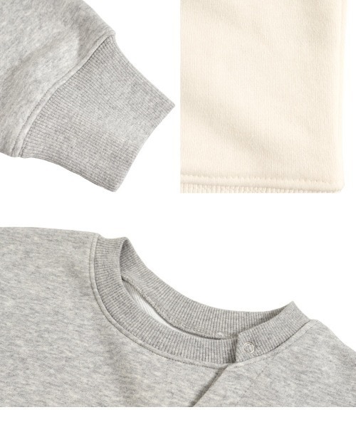 KOBE LETTUCE(コウベレタス)の「アシンメトリースウェットカーディガン(スウェット・レディース・ネイビー/オフホワイト/グレー・M)」の10枚目の写真