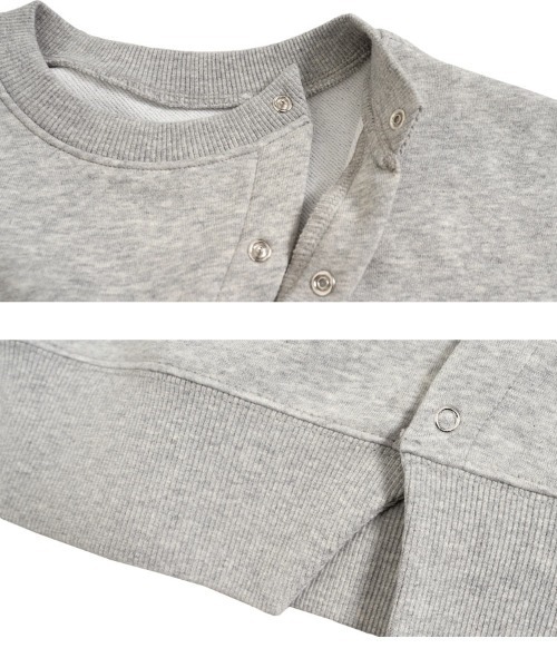 KOBE LETTUCE(コウベレタス)の「アシンメトリースウェットカーディガン(スウェット・レディース・ネイビー/オフホワイト/グレー・M)」の11枚目の写真