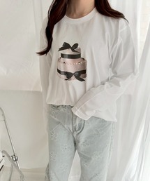リボンケーキリボンロンT/長袖Tシャツ