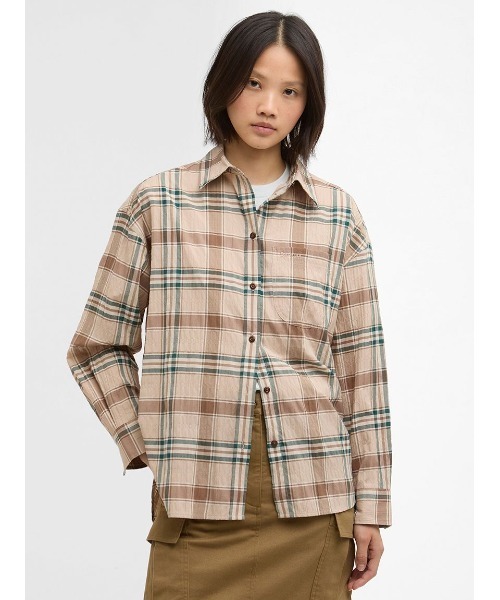 Barbour(バブアー)の「Rowane タータンシャツ(レディース)(シャツ/ブラウス・レディース・ベージュ・SMALL/MEDIUM)」の1枚目の写真