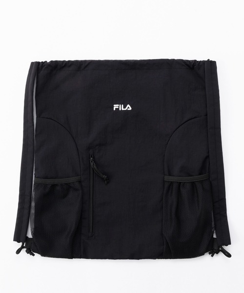 FILA(フィラ)の「FILA/フィラ ナップサック ショルダーパッド付き 軽量 ナイロンバッグ(バックパック/リュック・レディース・ブラック/カーキ/ライトグレー・FREE)」の7枚目の写真