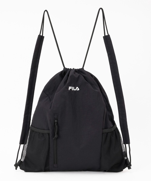 FILA(フィラ)の「FILA/フィラ ナップサック ショルダーパッド付き 軽量 ナイロンバッグ(バックパック/リュック・レディース・ブラック/カーキ/ライトグレー・FREE)」の5枚目の写真