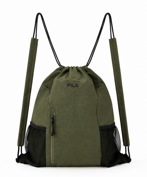 FILA(フィラ)の「FILA/フィラ ナップサック ショルダーパッド付き 軽量 ナイロンバッグ(バックパック/リュック・レディース・ブラック/カーキ/ライトグレー・FREE)」の12枚目の写真